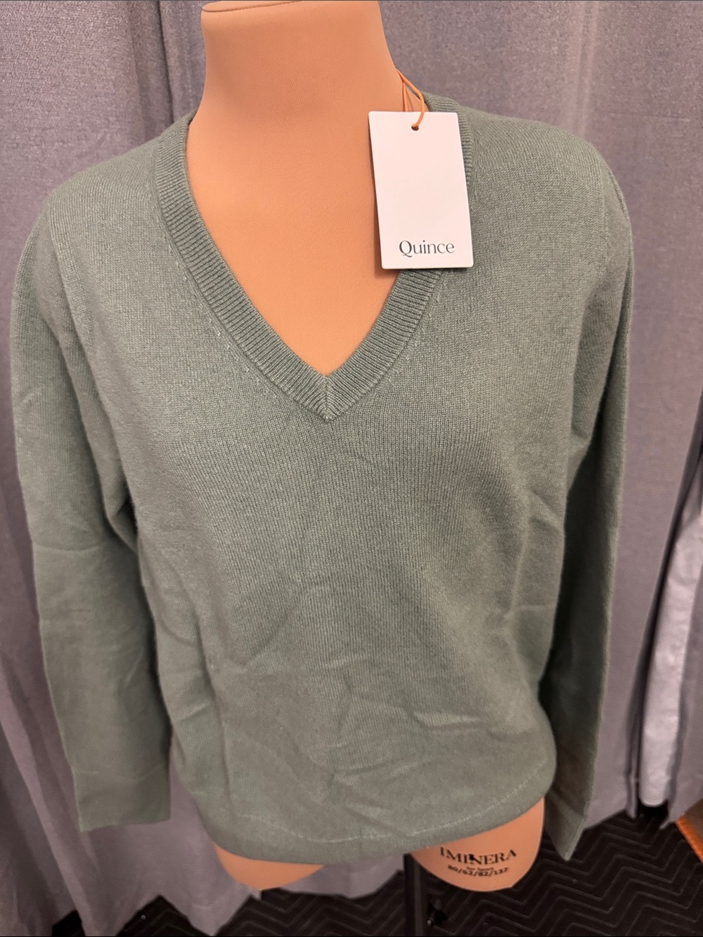Quince Women's Mongolian V-Neck Sweater in Green